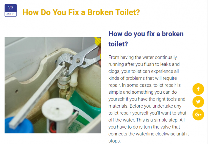 An Article From the Westside Plumbing Blog
