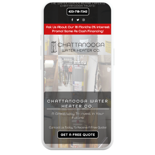 Chattanooga Water Heater Mobile Portfolio