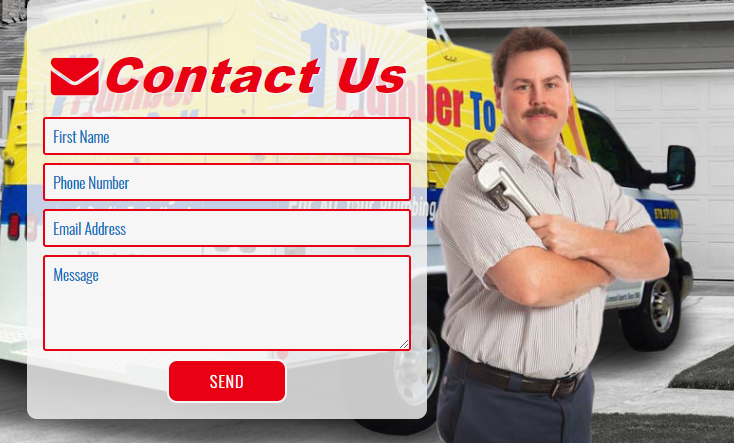 A Messaging Form on a Plumber Website