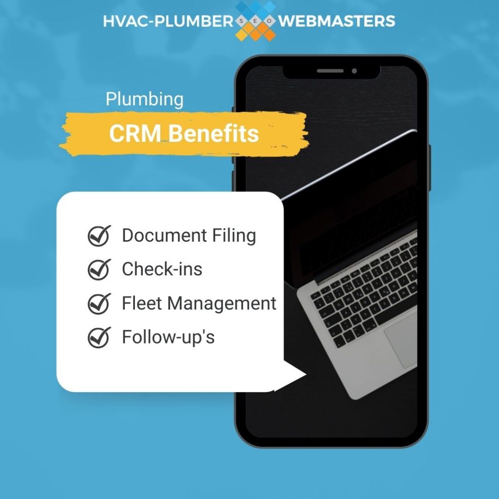 Infographic Showing CRM Benefits for Plumbers
