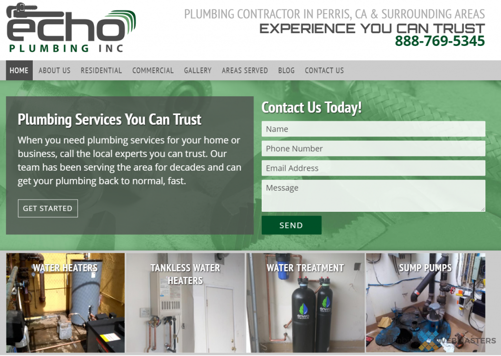Custom Plumber Website Design Custom Plumber Website Design