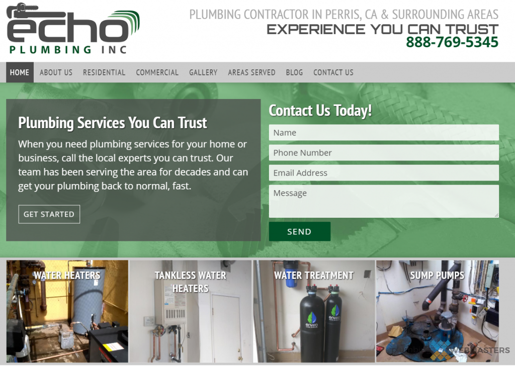 Custom Plumber Website Design