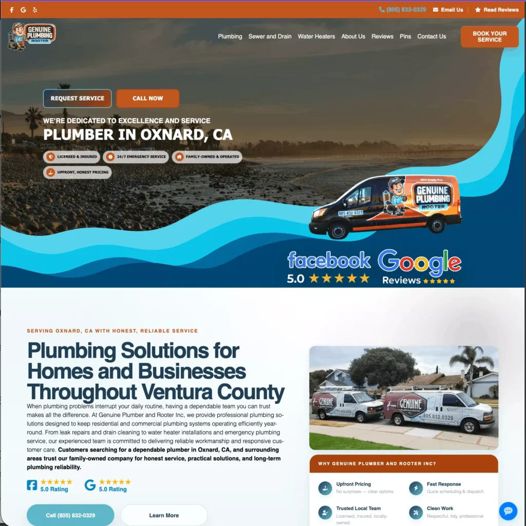 Custom Plumbing WordPress Theme