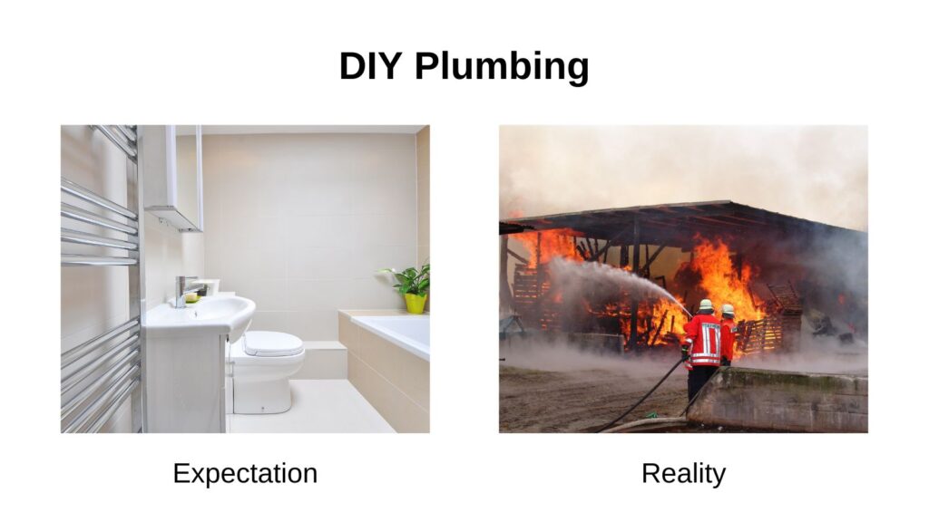 DIY Plumbing Comparison Meme