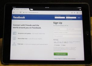 Facebook on Tablet Device Facebook on Tablet Device