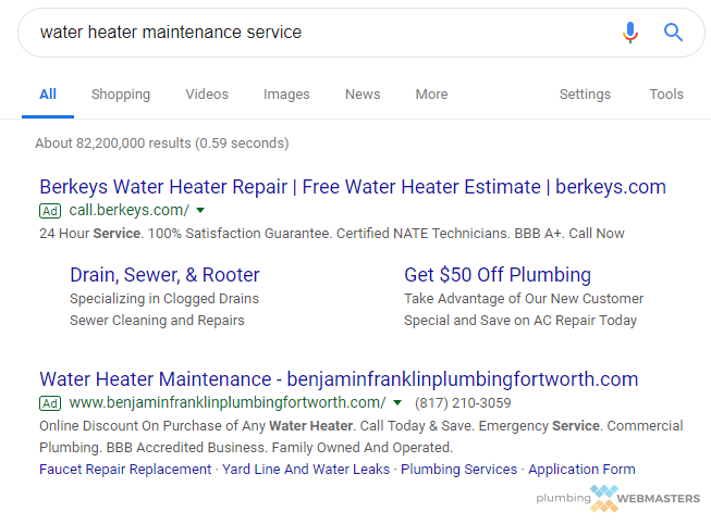 Facebook Plumbing Services An Adwords Campaign for New Plumbing Service
