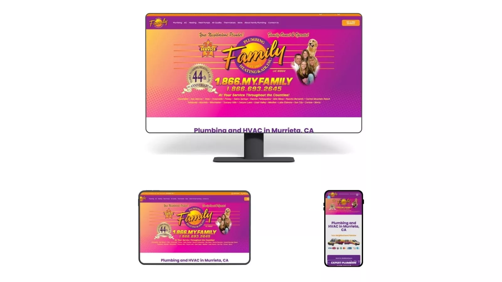 Family Plumbing, Heating and Air Website