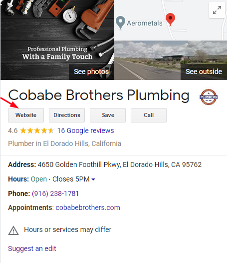 GMB Link for Plumber