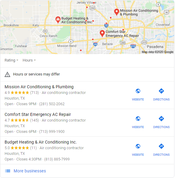 HVAC Local SEO Screenshot