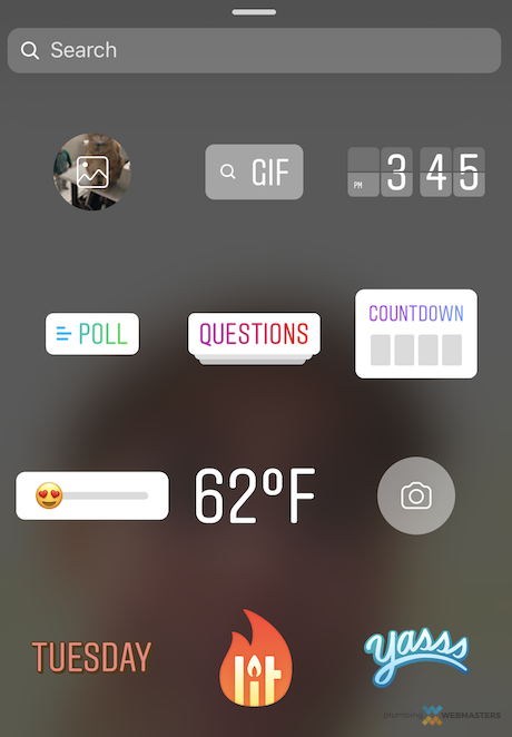 Instagram Story Stickers Screenshot