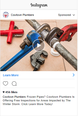 Instagram Video Ad for Plumber