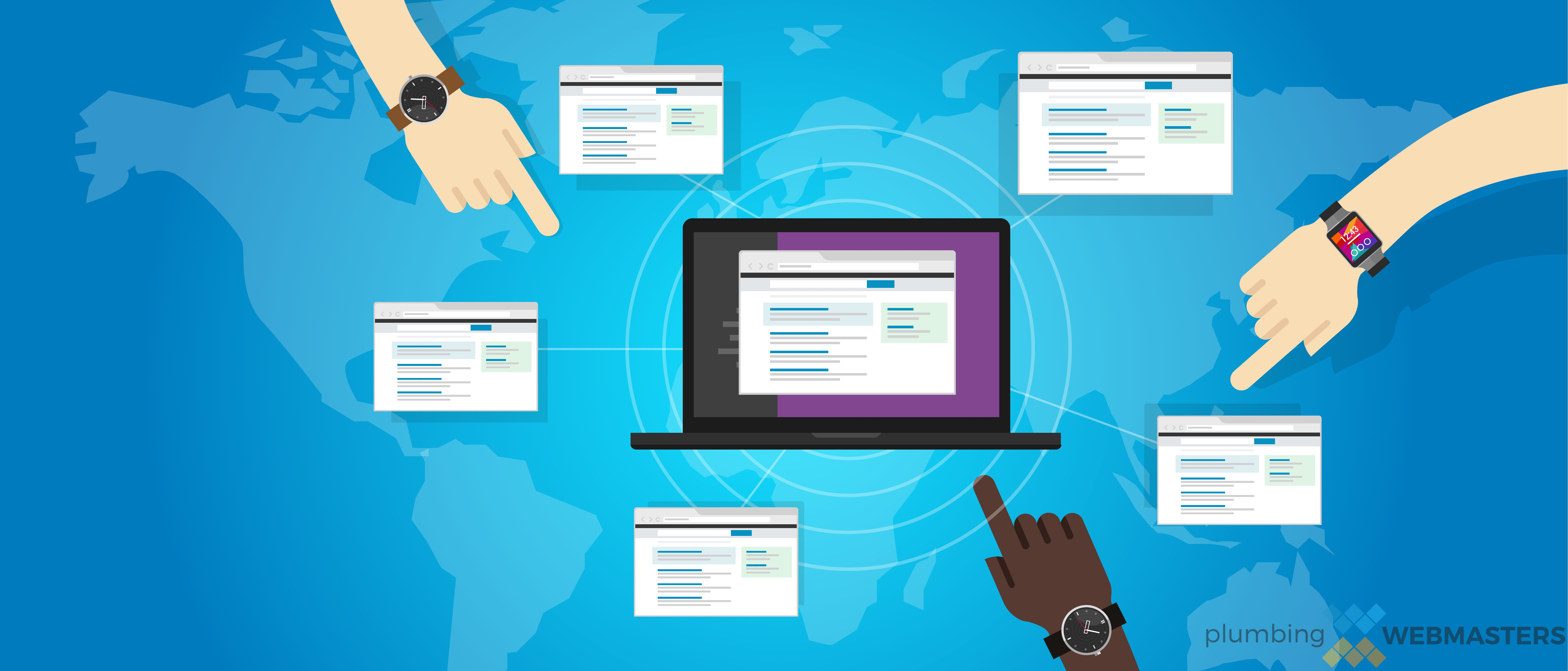 Link Building Info-graphic That Shows Hands Pointing To Web Content Ethical Link Building Boosts Plumbing Organic SEO