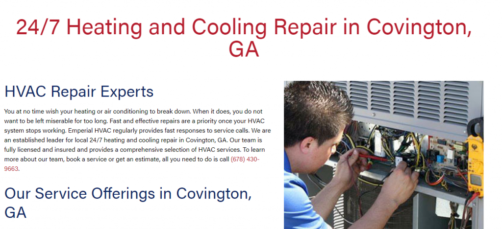Location Page for HVAC Website Location Page for HVAC Website