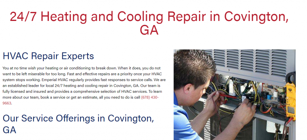 Location Page for HVAC Website