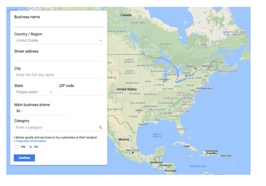 Google My Business listing