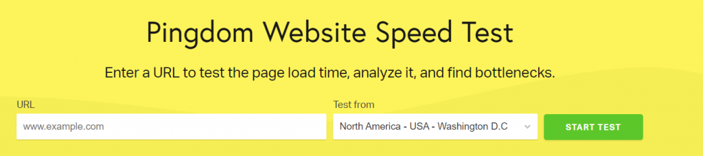 Pingdom Speed Test