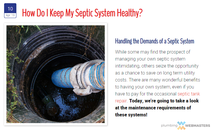Plumber's Blog An Example of Content Marketing