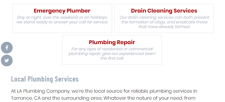 Plumbing Contractor Schema List Example of a Schema List That Helps Website Structure