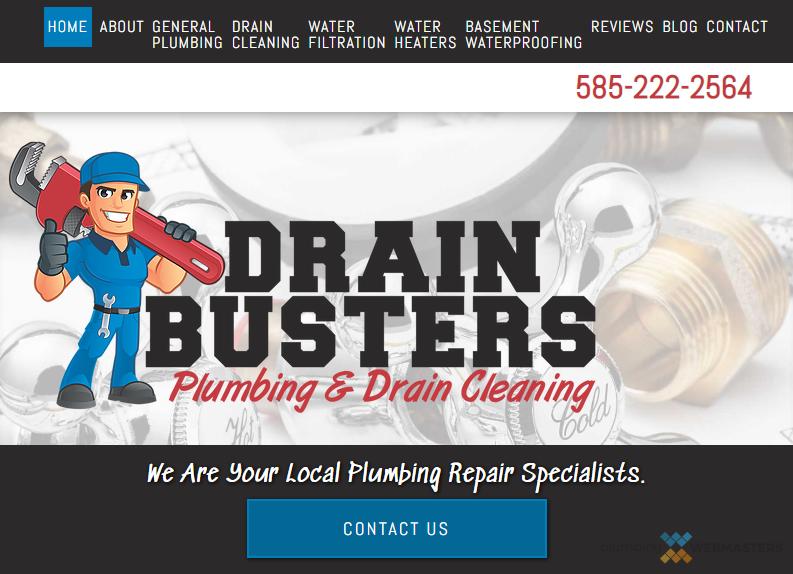 Plumbing Contractors Homepage Design An Example of a Plumbing Contractor's Homepage
