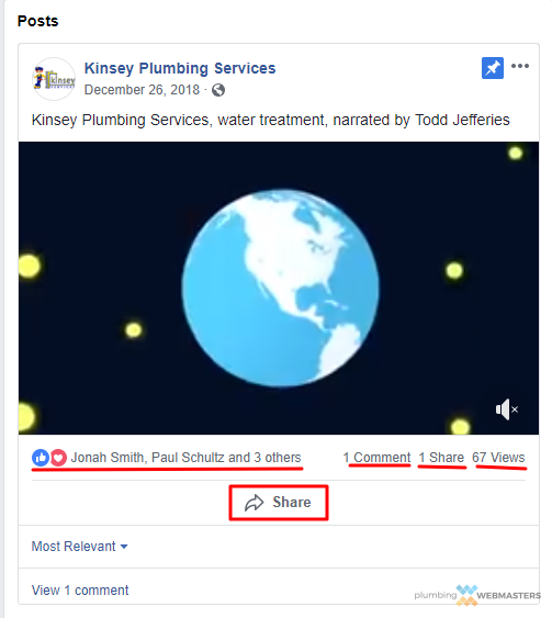Plumbing Facebook Marketing Example