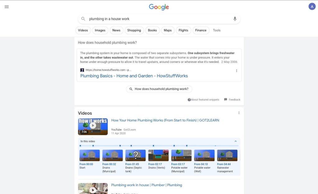 Plumbing Featured Snippet Example Plumbing Featured Snippet Example