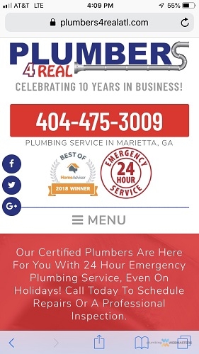 Example of a Great Mobile-Optimized Company Website