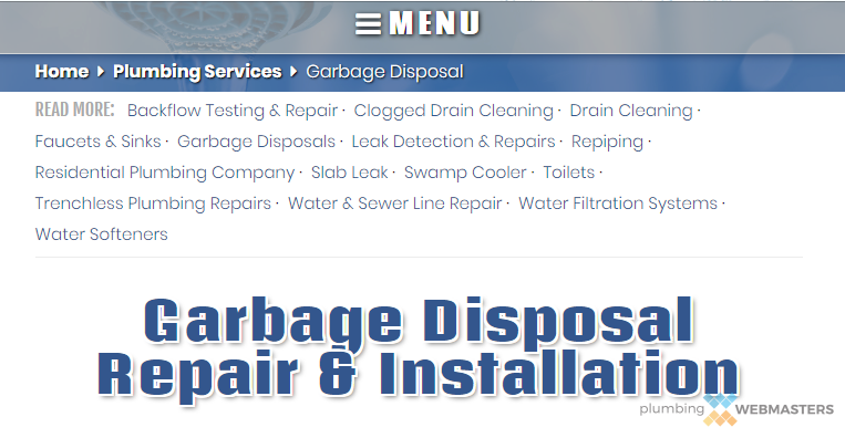 Plumbing On-Page Website Structure Links Provided in Website Structure for Further Reading