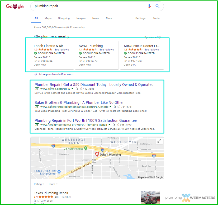 Plumbing PPC Google