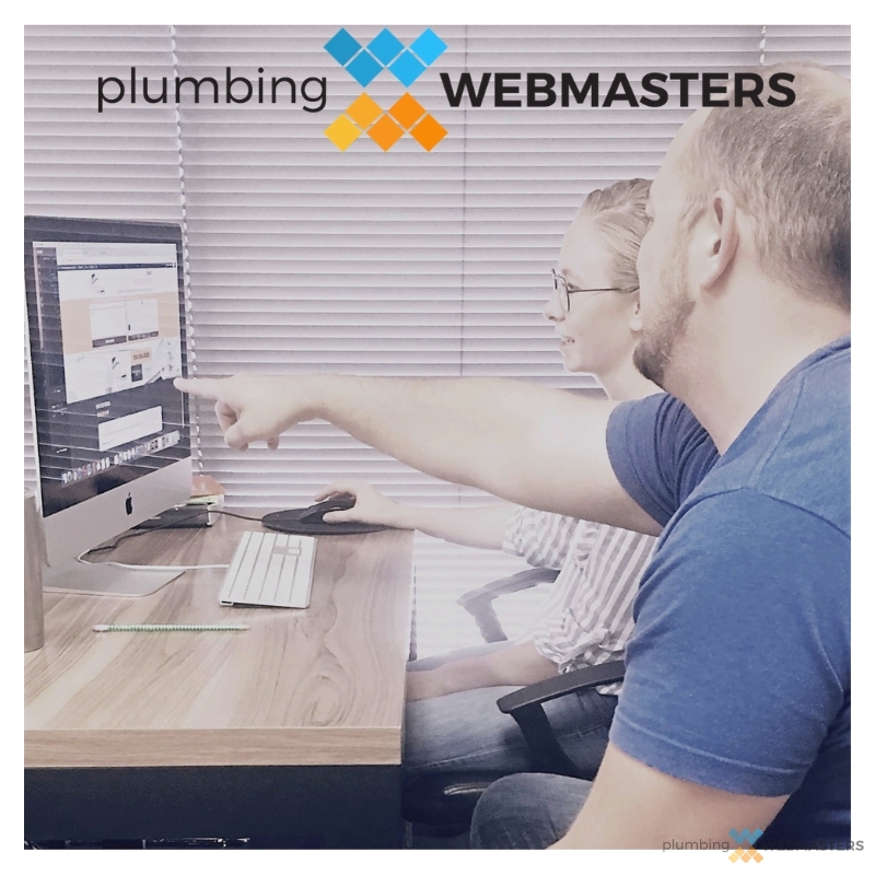 A Photo of the Plumbing Webmasters Team Branded With a Company Logo Keyword Strategies Make Plumber SEO Work by Optimizing your Websites Content for Local Users.
