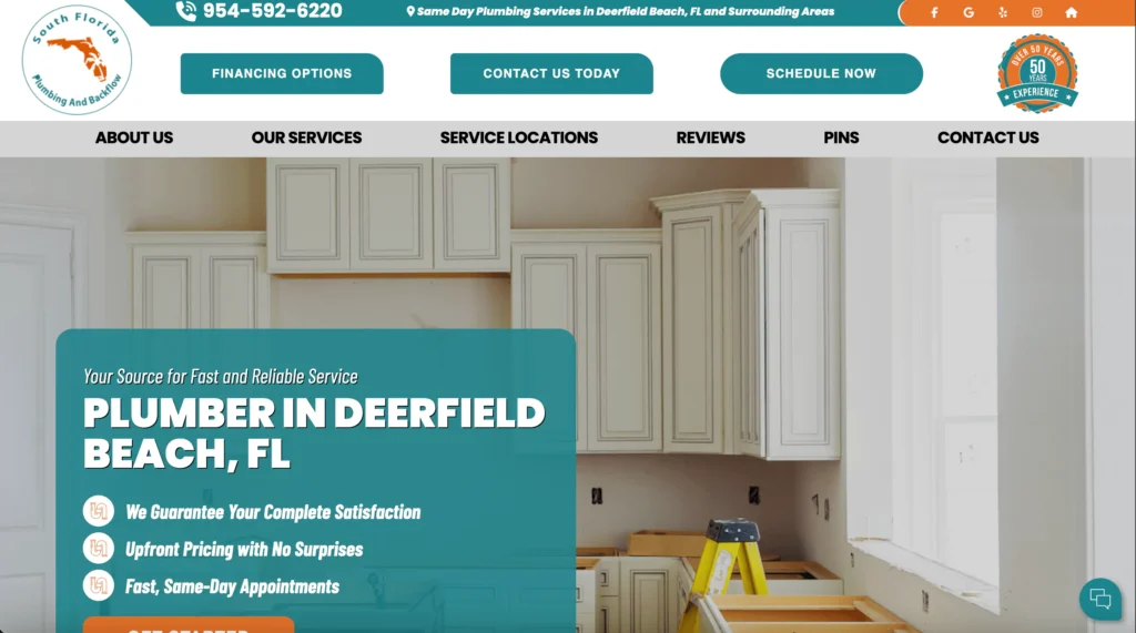 Plumbing Website Rank 14