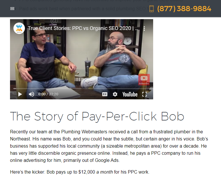 A Previous Plumber Story Marketing Case Studies on PPC