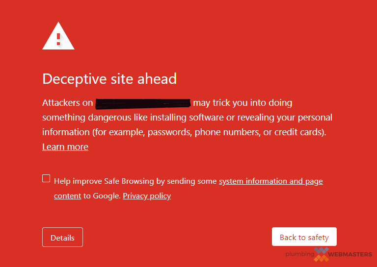 Red Website Warning