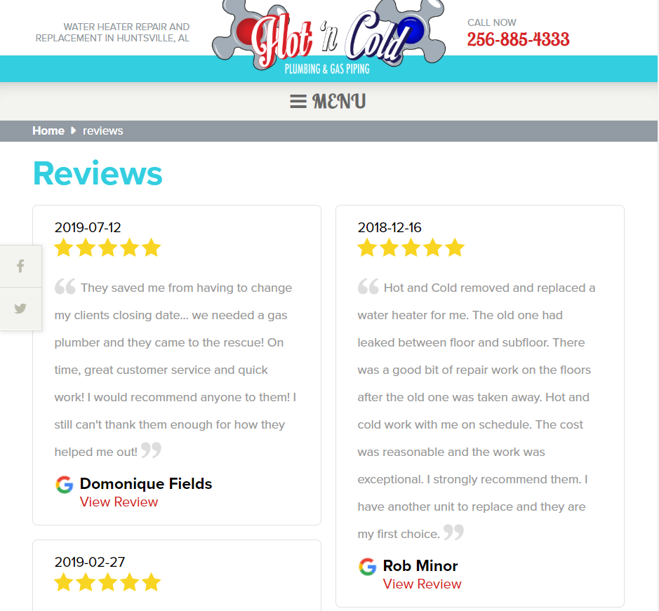 Reviews on Local Contractor Websites Reviews on Local Contractor Websites