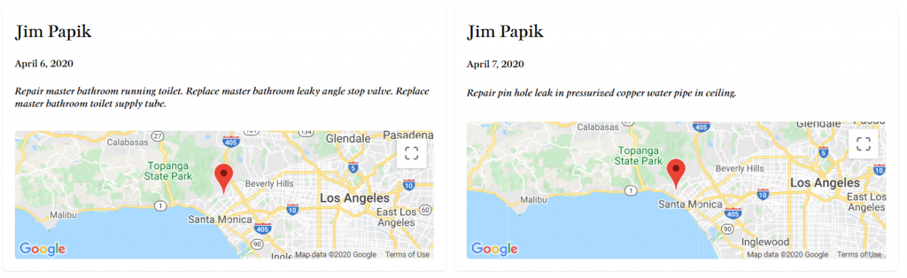 Plumber Check-in Plumber Check-in