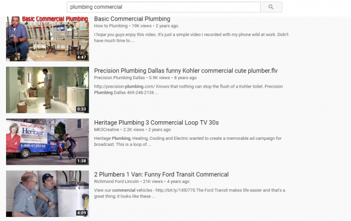 Examples of Plumbing Commercials